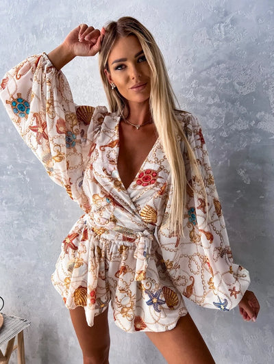 Jade - Combinaison d'été sexy avec décolleté profond en V