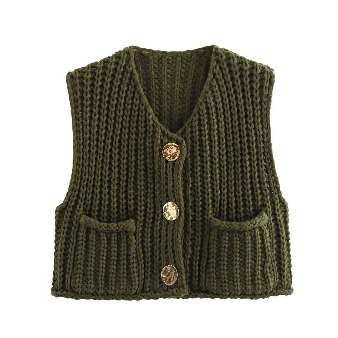 Angelique - Cardigan douillet en tricot à boutons