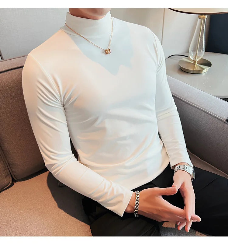 Tristan Shirt Homme – Col Roulé Slim Fit et Élégance Moderne