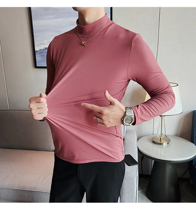 Tristan Shirt Homme – Col Roulé Slim Fit et Élégance Moderne