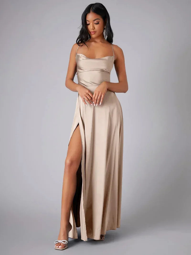 Robe Longue pour Femmes avec dos Croisé