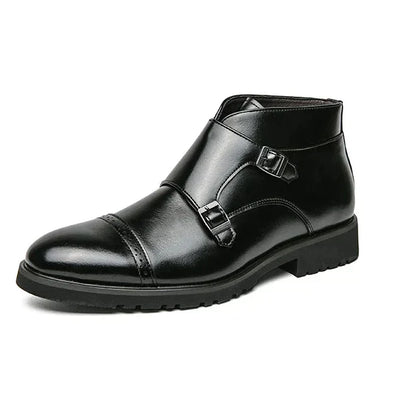 Parker | Bottines en simili cuir avec double boucle monk