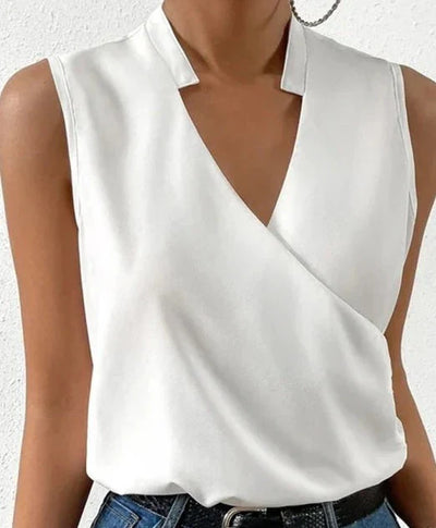 Amalia - Blouse Femme Sans Manches Légère et Élégante