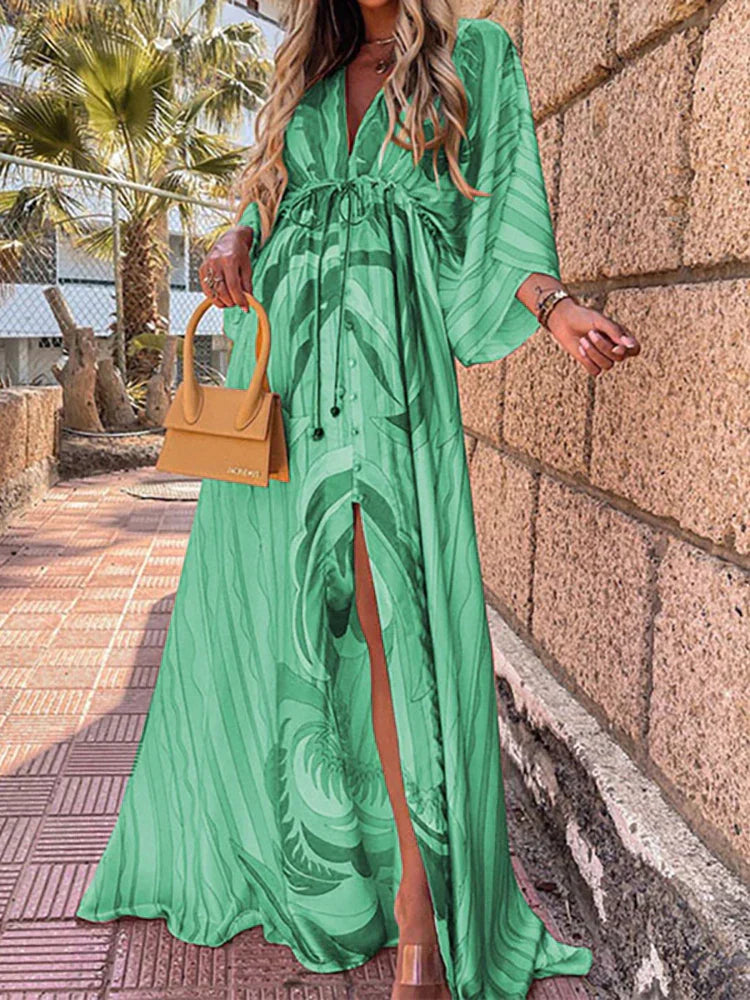 Amelie | Robe d'été de plage pour femme | Maxi