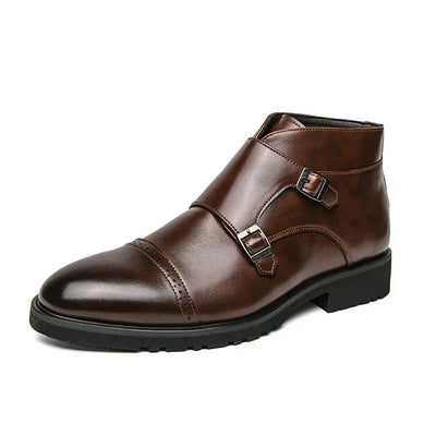 Parker | Bottines en simili cuir avec double boucle monk