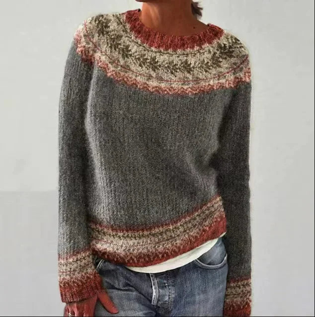 AtelierDeRoche™ | Pull tricoté d'automne avec motifs