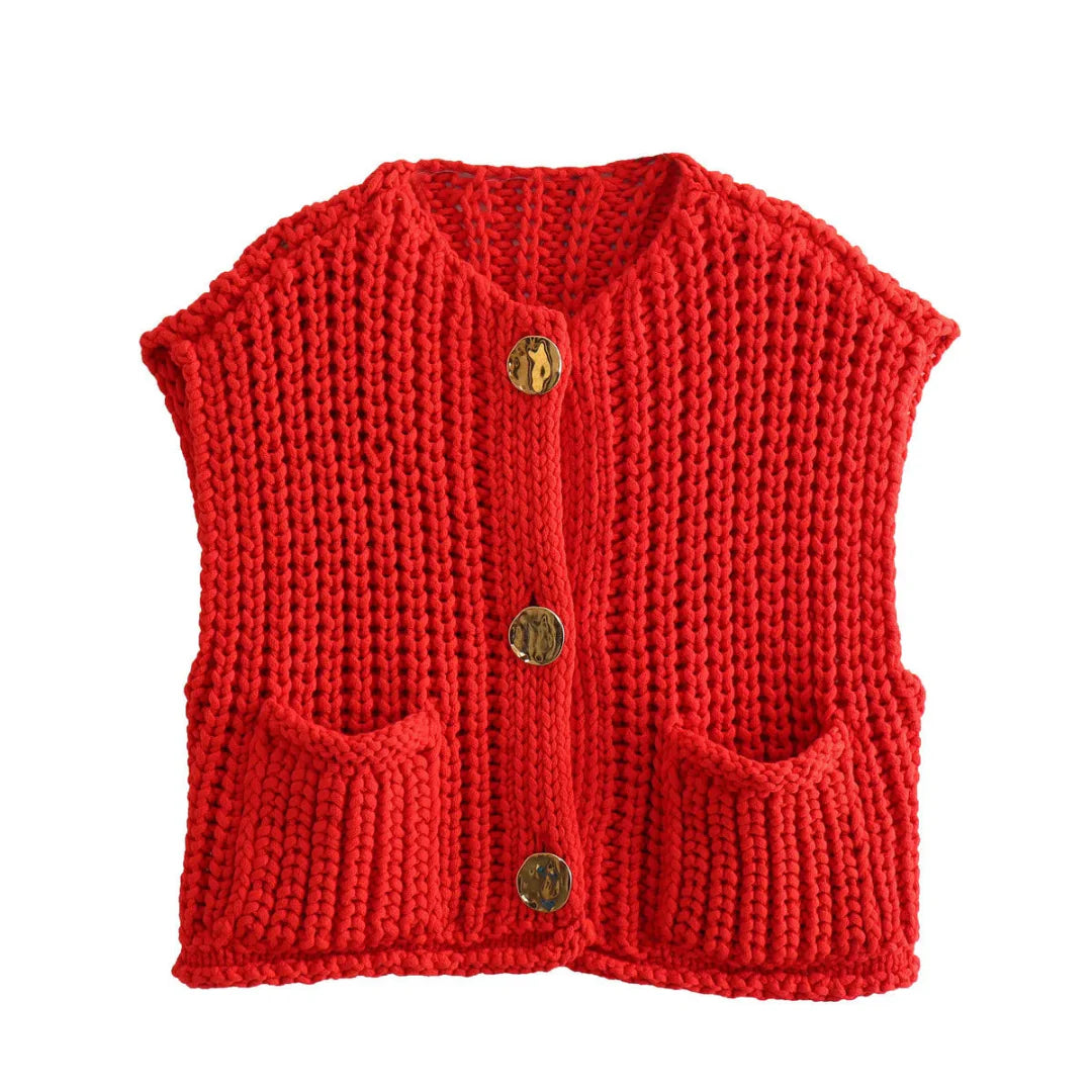 Angelique - Cardigan douillet en tricot à boutons