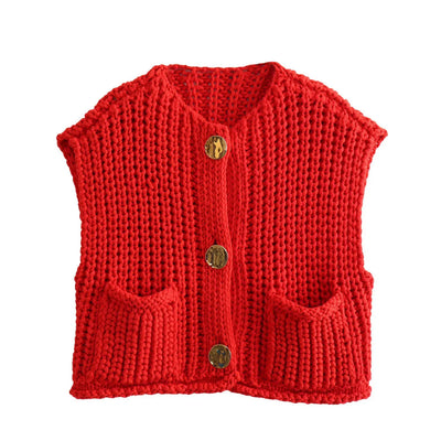 Angelique - Cardigan douillet en tricot à boutons