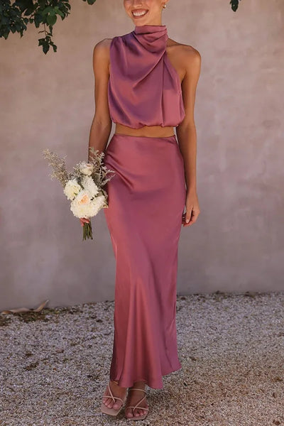 Ensemble Femme Top Haltère et Jupe Longue
