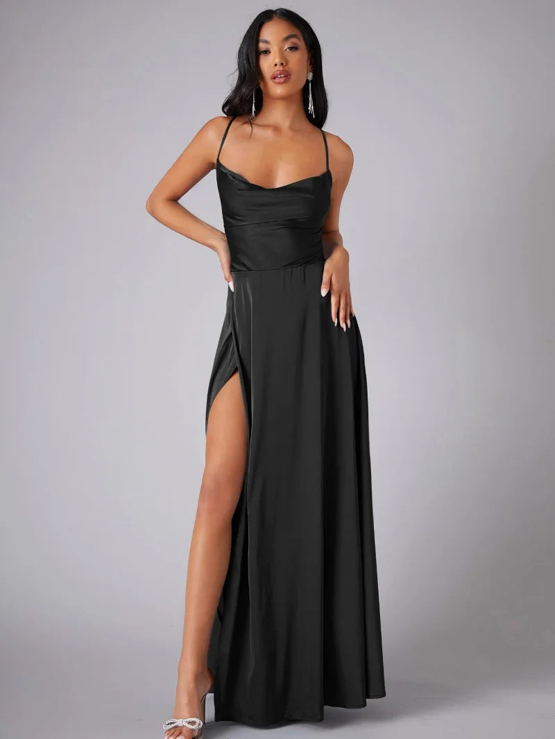Robe Longue pour Femmes avec dos Croisé