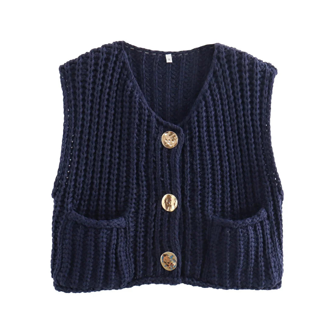 Angelique - Cardigan douillet en tricot à boutons