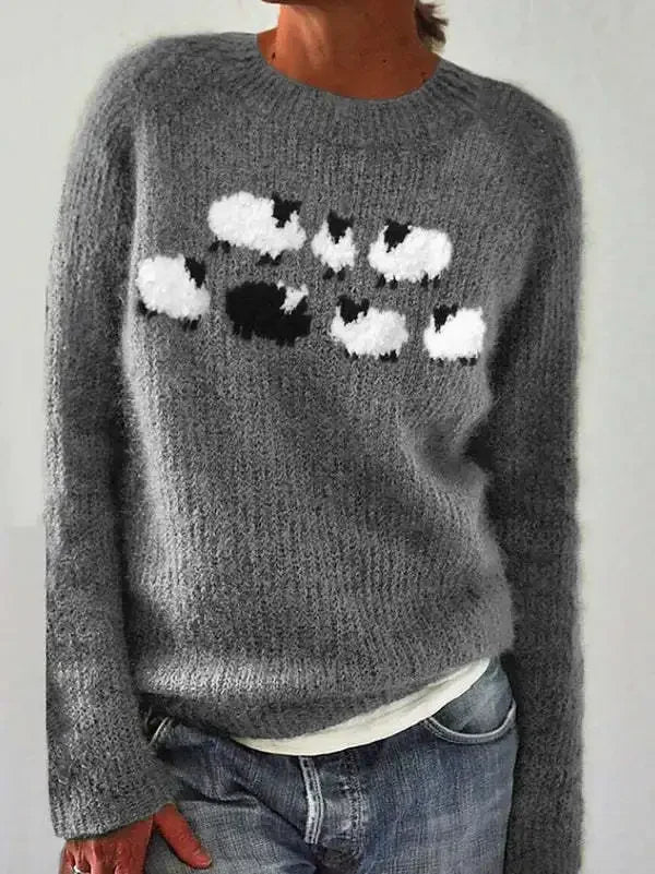 AtelierDeRoche™ | Pull tricoté d'automne avec motifs