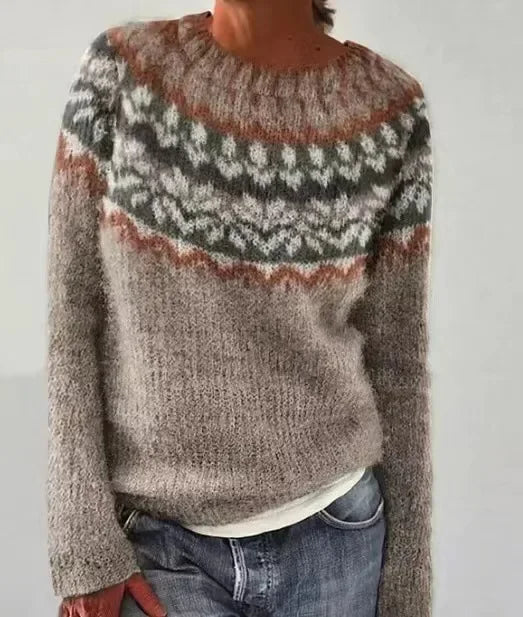 AtelierDeRoche™ | Pull tricoté d'automne avec motifs