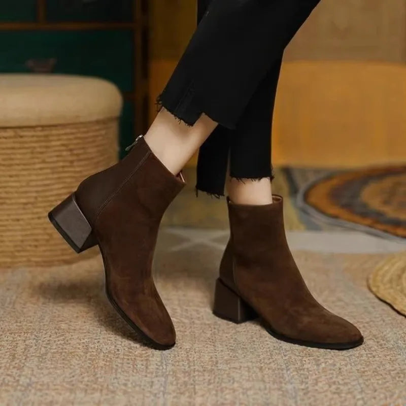 Bottes en Cuir Gelé