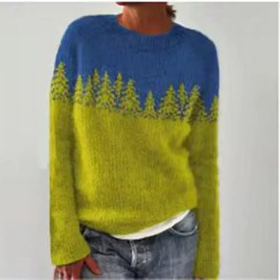 AtelierDeRoche™ | Pull tricoté d'automne avec motifs