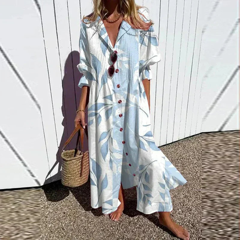 Margaux - Robe d'été boho avec décolleté en V et manches