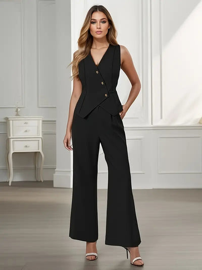 Ensemble gilet et pantalon sur mesure pour femme