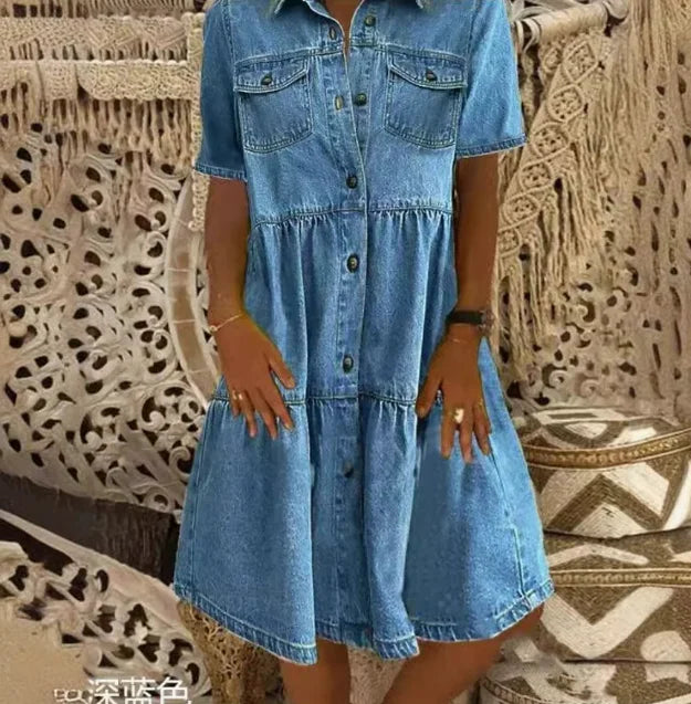 Amelia - Robe en Jean Bohème
