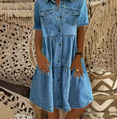 Amelia - Robe en Jean Bohème