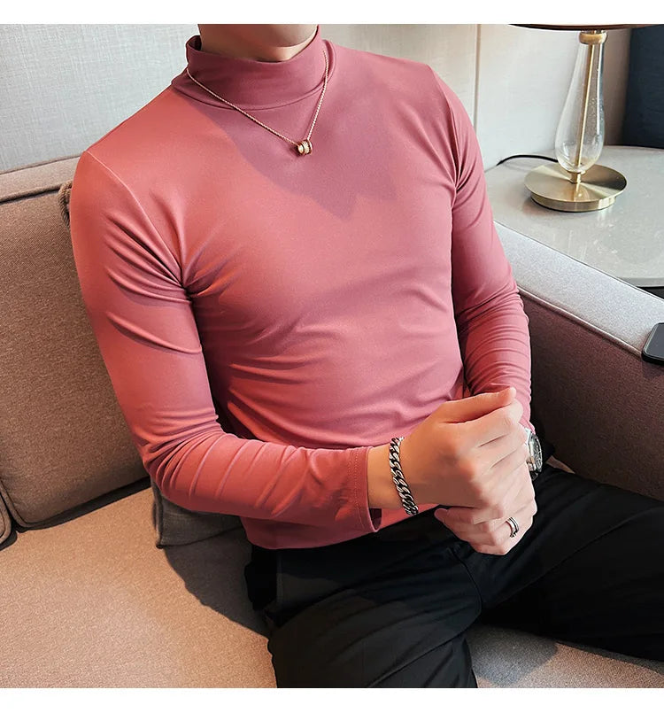 Tristan Shirt Homme – Col Roulé Slim Fit et Élégance Moderne
