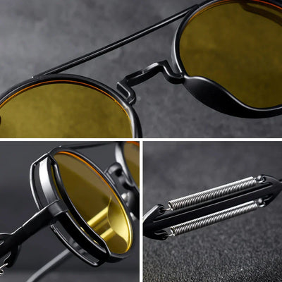 Bastien - Lunettes de soleil vintage steampunk