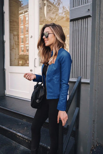 Élégante Veste en Cuir Authentique