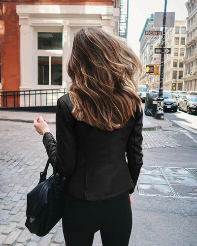 Élégante Veste en Cuir Authentique