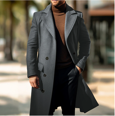 Terrance | Manteau long élégant pour hommes, idéal pour le printemps