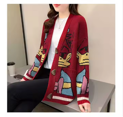 Pull-over Indie Cartoon pour femmes | Chaud