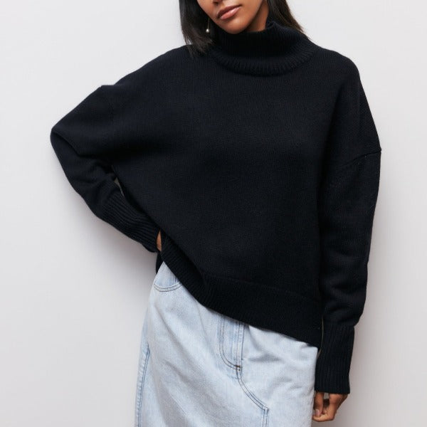 ArtelierDeRoche™ | Col roulé pull-over lacé