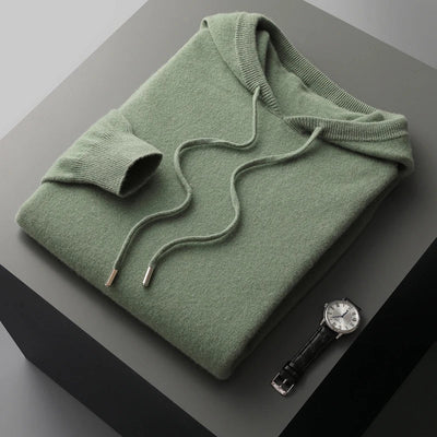 Amos | Sweat à capuche classique avec tricot luxueux pour hommes