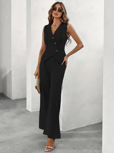 Ensemble gilet et pantalon sur mesure pour femme