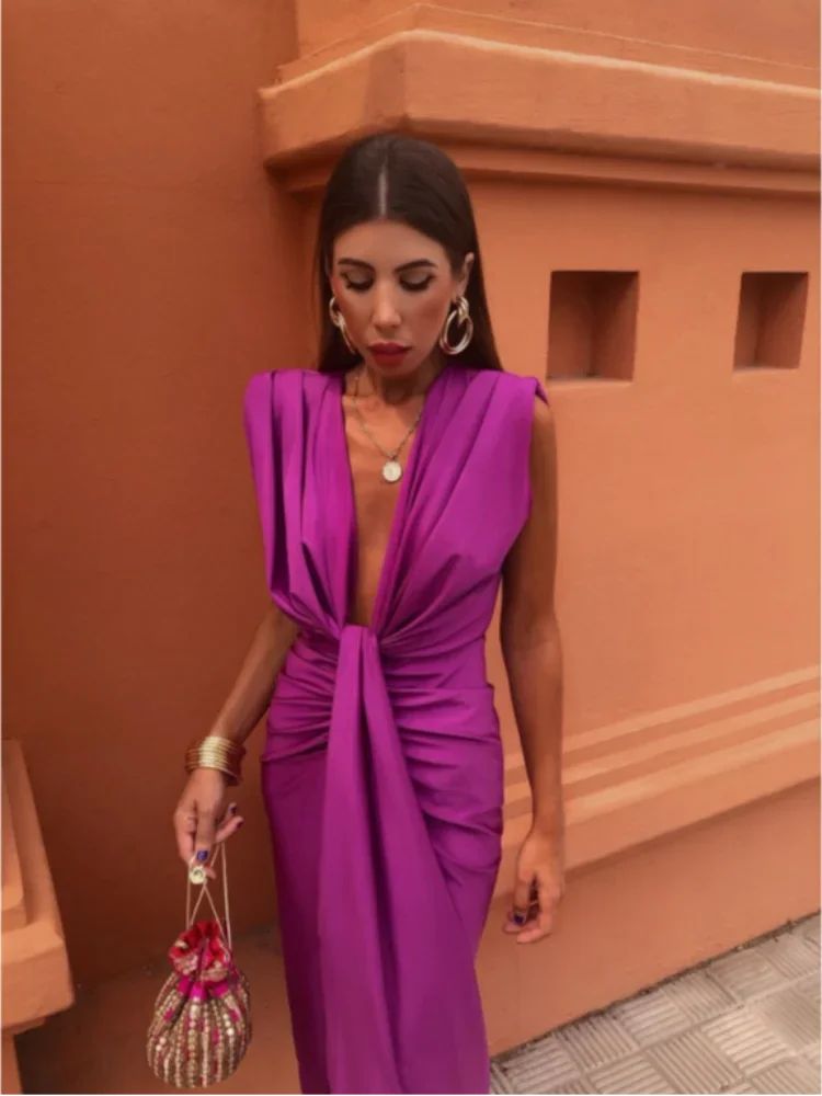 Yasia | Robe Drapée Enflammée