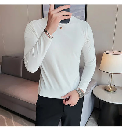 Tristan Shirt Homme – Col Roulé Slim Fit et Élégance Moderne