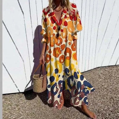 Margaux - Robe d'été boho avec décolleté en V et manches