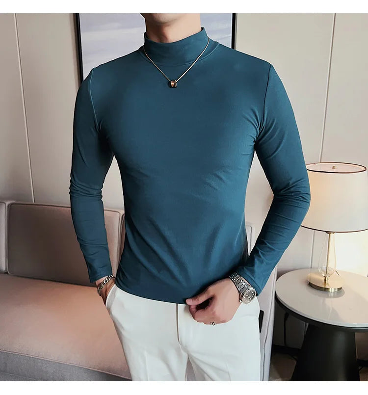 Tristan Shirt Homme – Col Roulé Slim Fit et Élégance Moderne