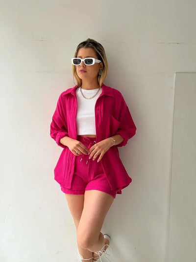 Abril | Ensemble en coton 3 pièces avec coupe confortable et décontractée pour femmes