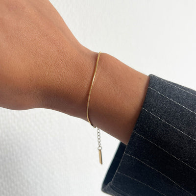 BLOOMING – Bracelet Fin en Acier Inoxydable Doré