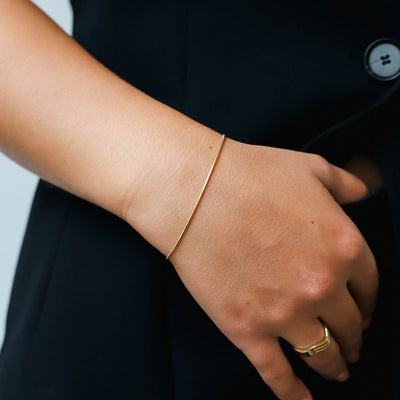 BLOOMING – Bracelet Fin en Acier Inoxydable Doré