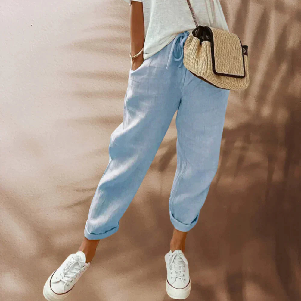 Agathe | Pantalon court femme | Cordon de serrage