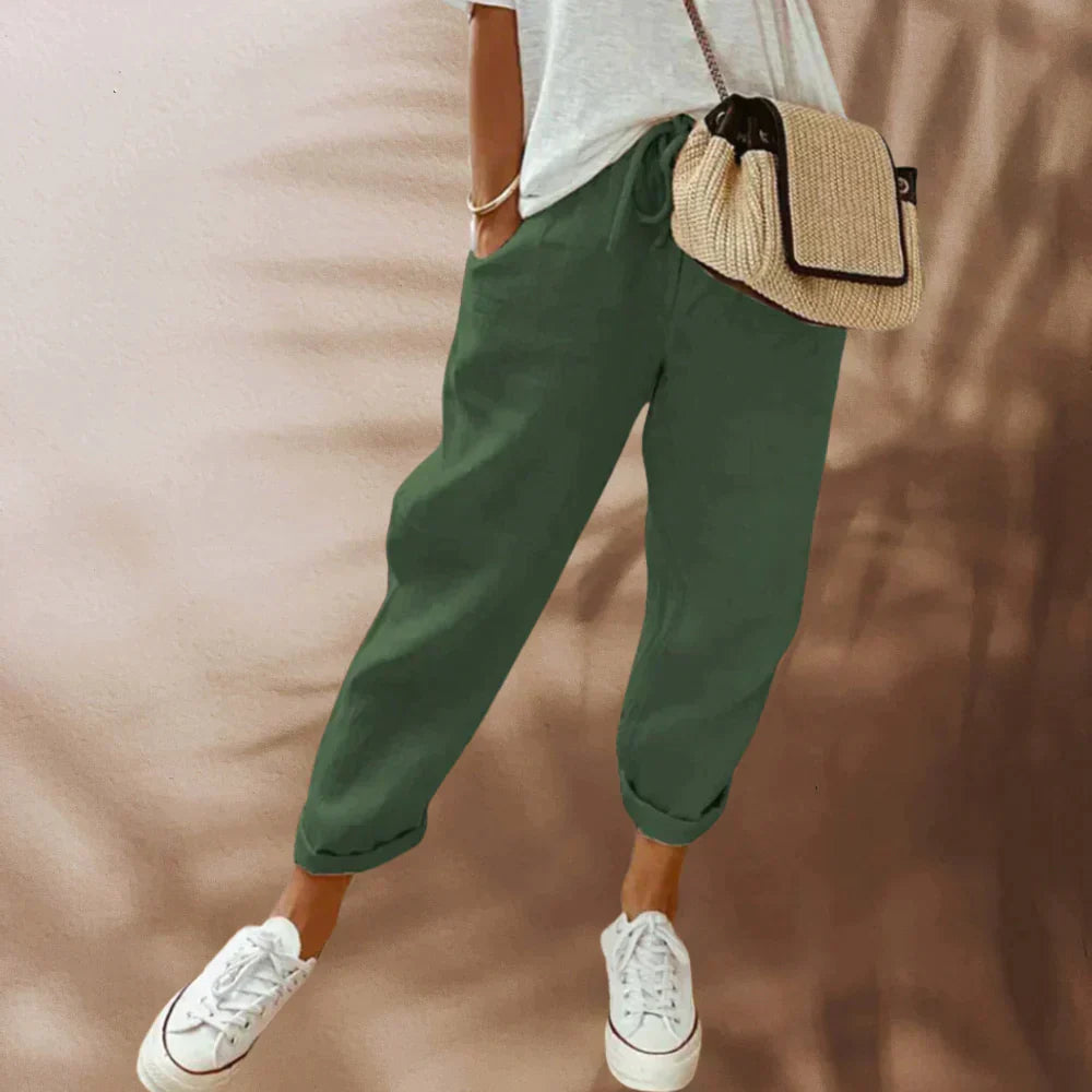 Agathe | Pantalon court femme | Cordon de serrage