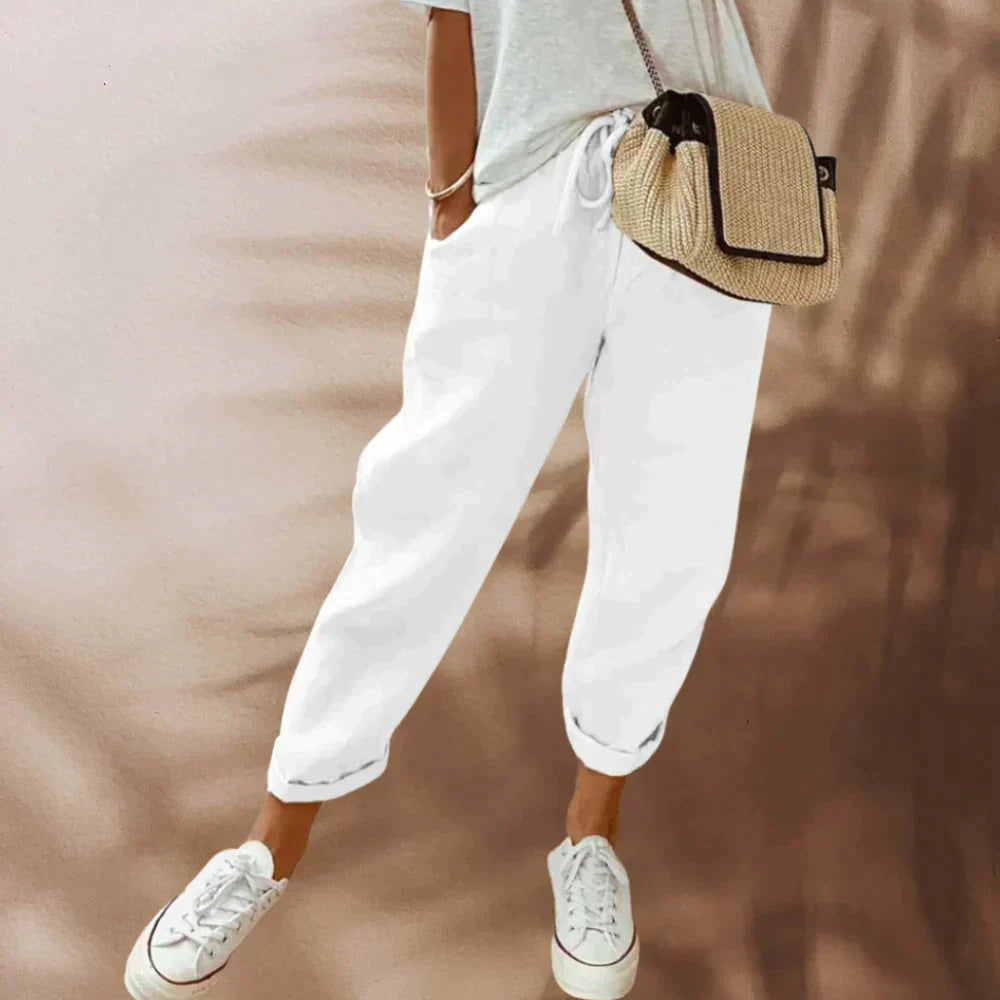 Agathe | Pantalon court femme | Cordon de serrage