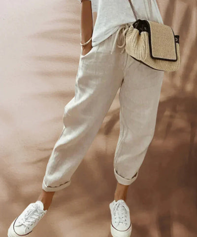 Agathe | Pantalon court femme | Cordon de serrage