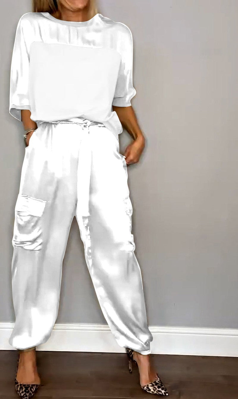 Ensemble en satin chic et élégant pour femme