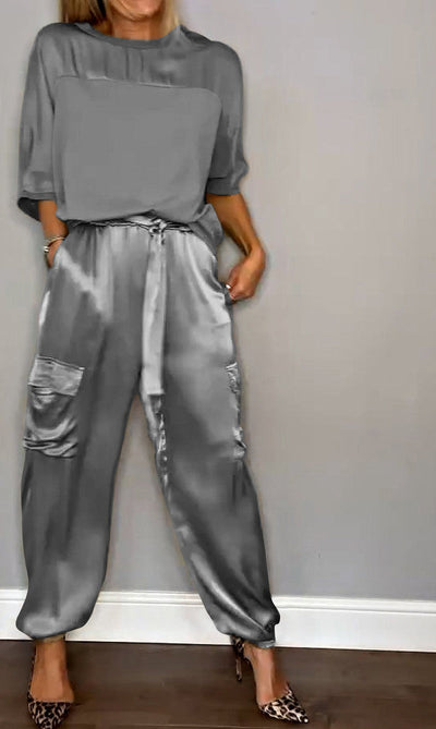 Ensemble en satin chic et élégant pour femme