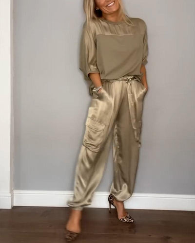 Ensemble en satin chic et élégant pour femme