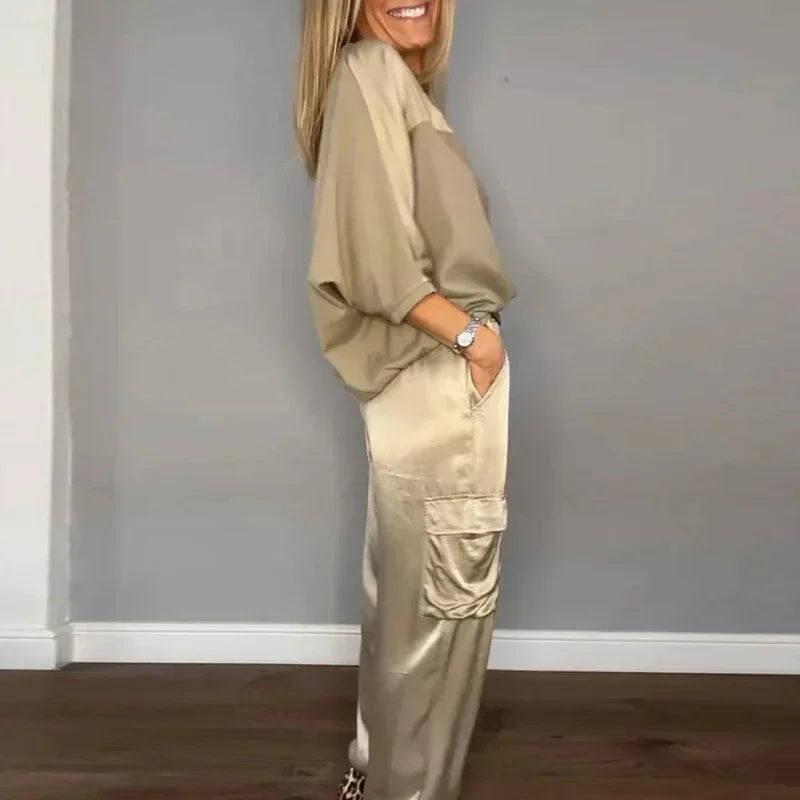 Ensemble en satin chic et élégant pour femme