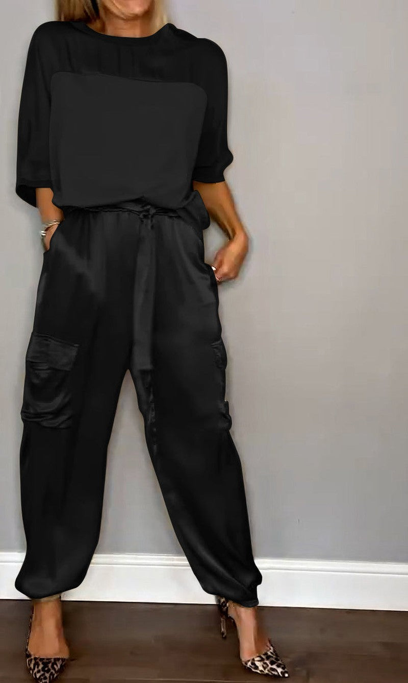 Ensemble en satin chic et élégant pour femme