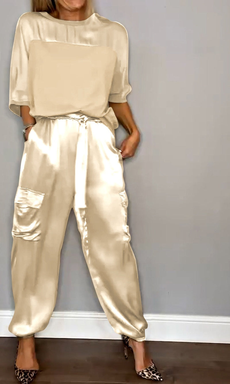 Ensemble en satin chic et élégant pour femme