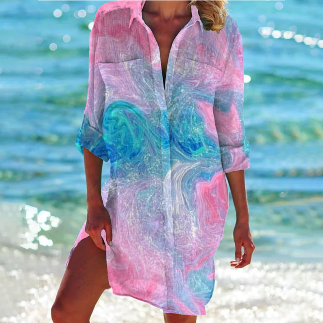 Gina | Robe chemise de plage pour femme | Mini